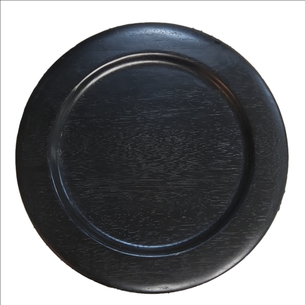 Studio Nova Black Wooden Charger Plate